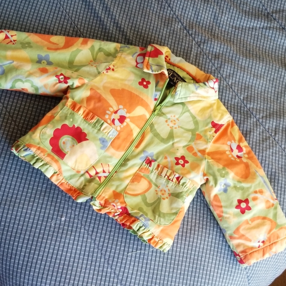 Orange floral jacket